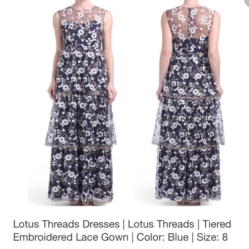 embroidered gown dress